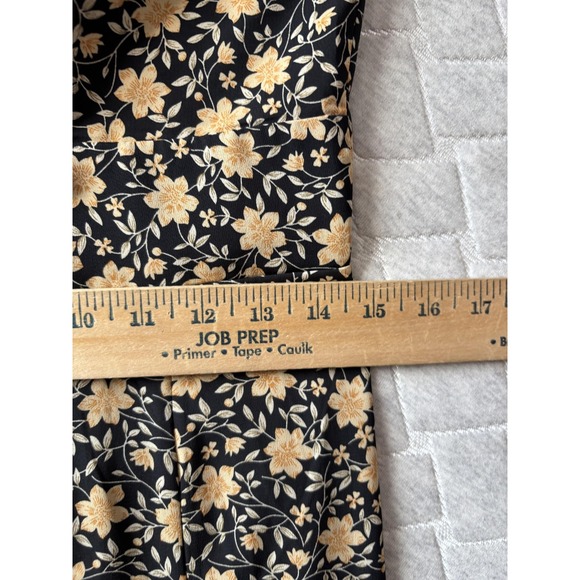 Lulus Dress Womens Medium Black Yellow Floral Maxi Sleeveless Cutout Summer Boho - Picture 8 of 8